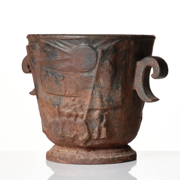 A cast iron jardinière 'Fritidsurnan', Näfveqvarn, Sweden 1930's.
