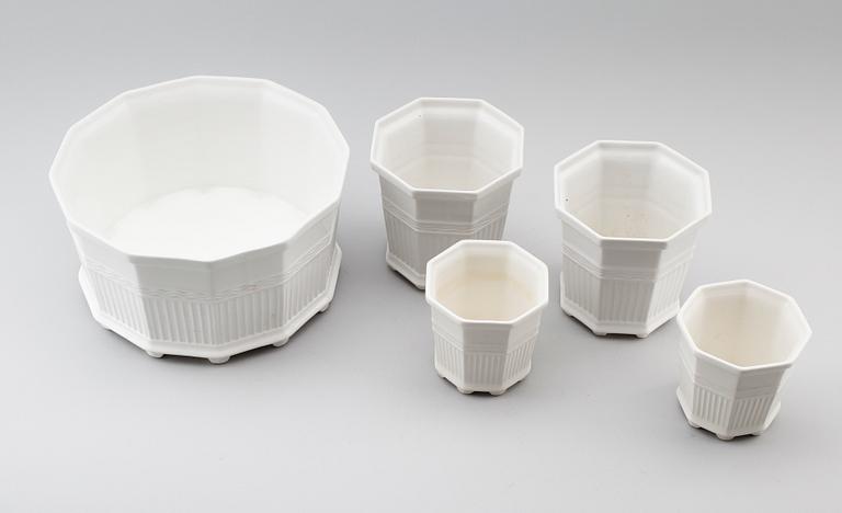YTTERFODER, 5 delar, porslin, "Waldemarsudde", Prins Eugen, Gustavsberg.
