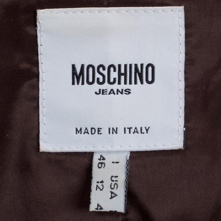 MOSCHINO JEANS, a black cotton blend jacket.