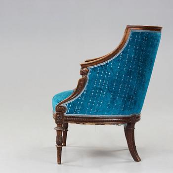 Ephraim Ståhl, A late Gustavian armchair by Ephraim Ståhl (1767-1820).