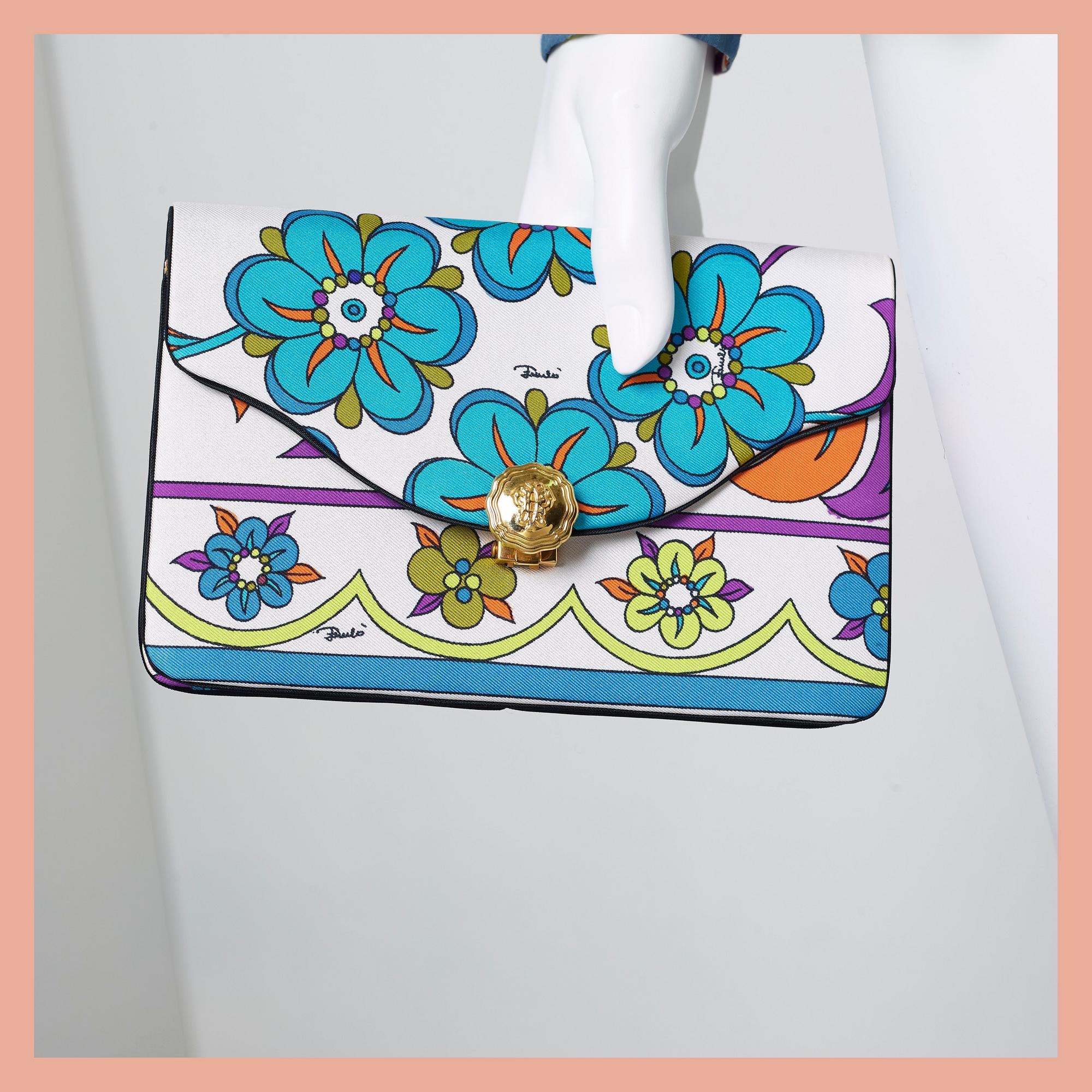 BLOUSE & CLUTCH, Emilio Pucci, size 14.