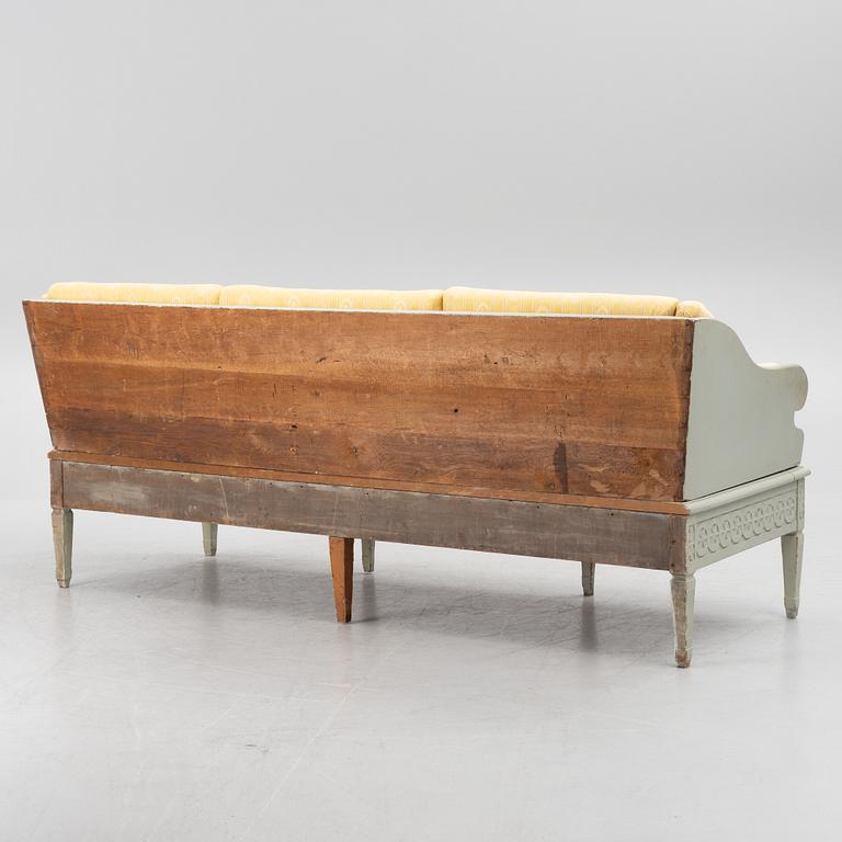 A Gustavian style sofa, 19th century.