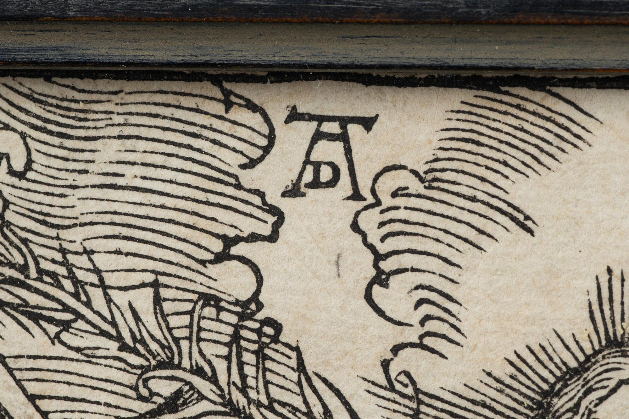 Hans Baldung Grien, träsnitt på randat papper, cirka 1505-07.