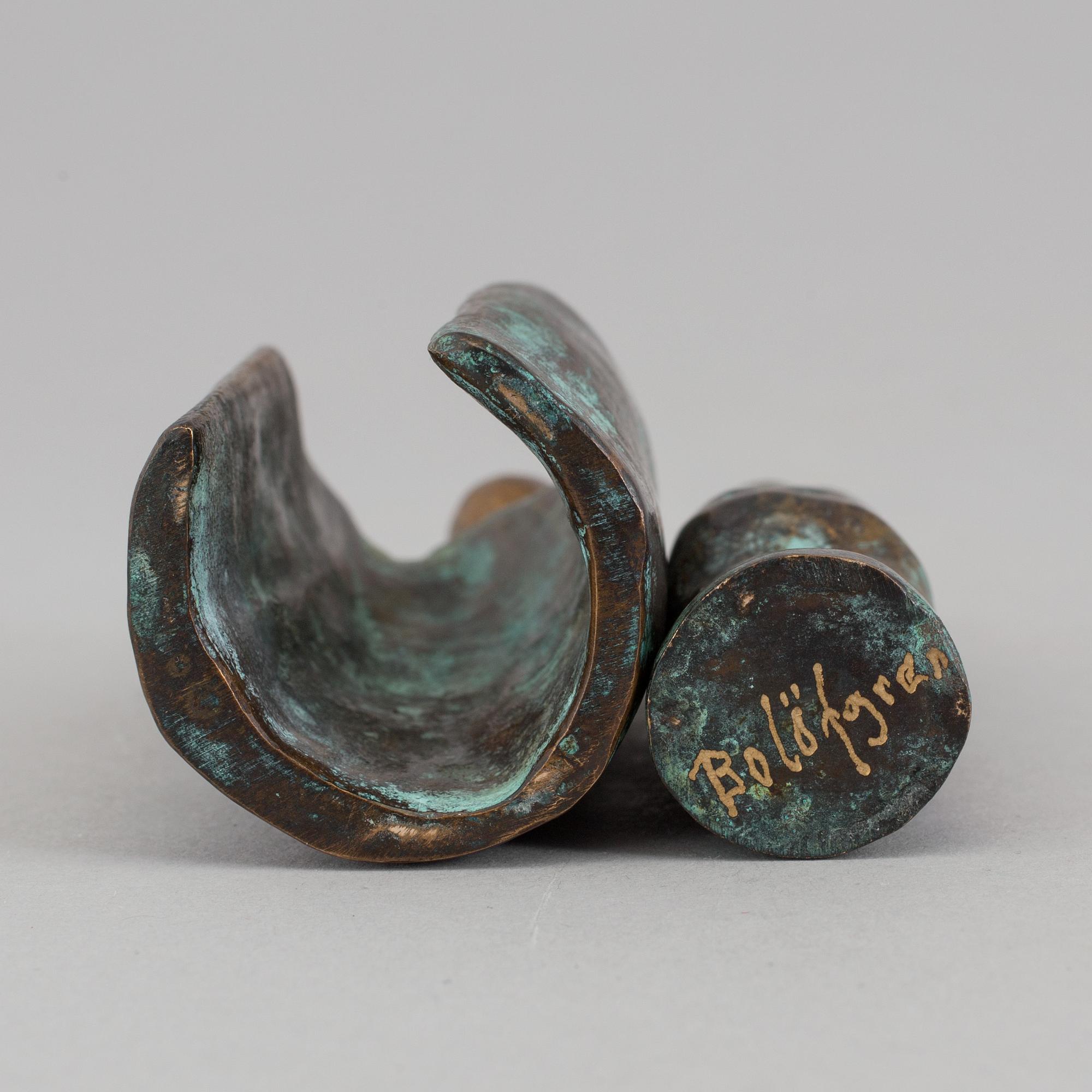 BO LÖFGREN, brons, skulptur, signerad.