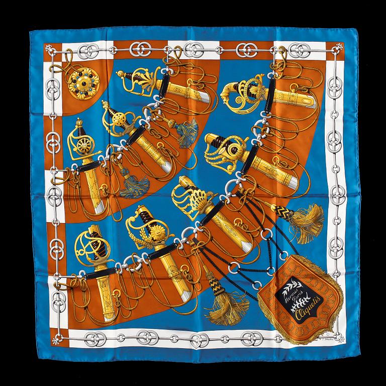 A silk scarf by Hermès, "Cliquetis".