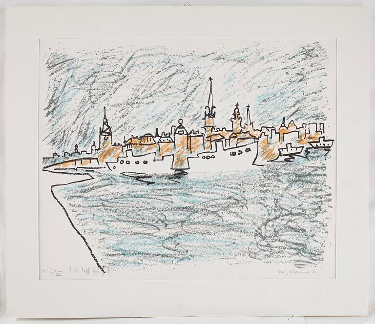 STIG CLAESSON (SLAS), färglitografi, signerad och numrerad HC II/XV, daterad -80.