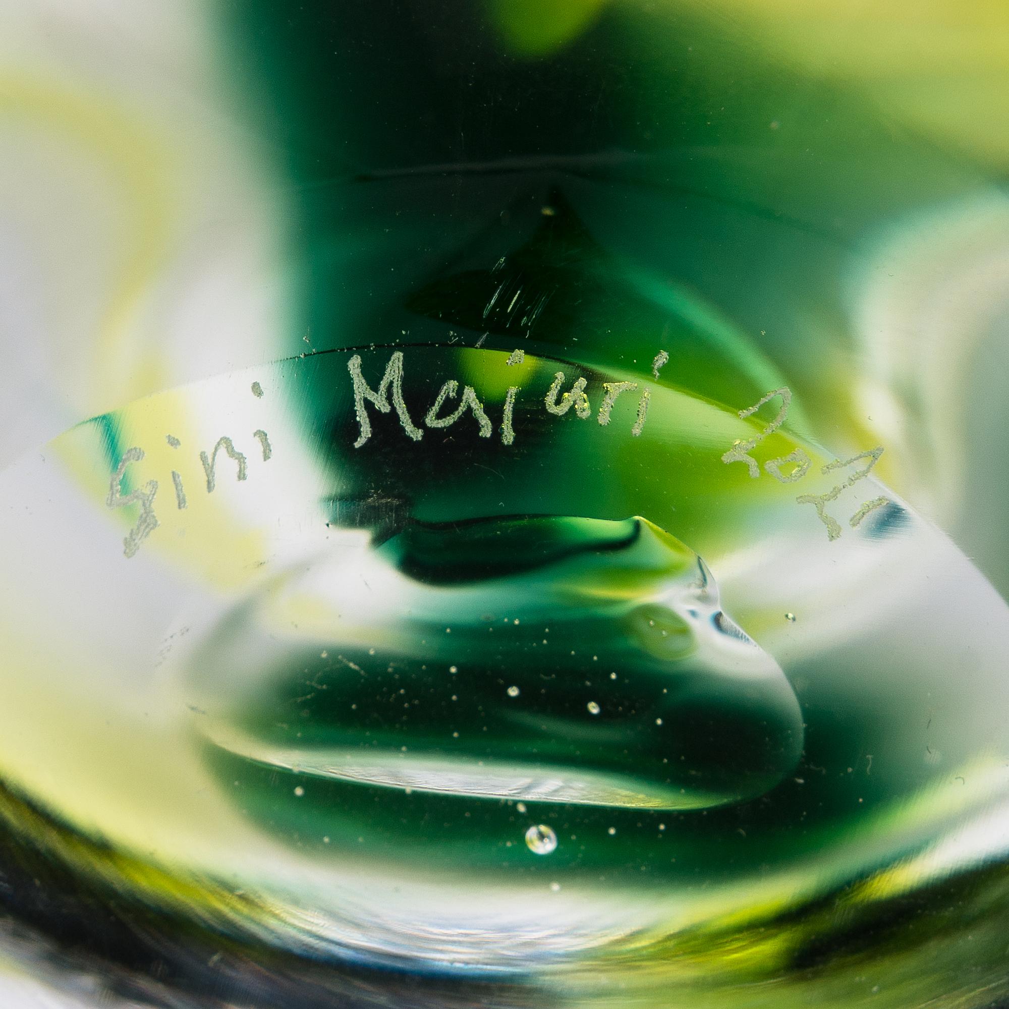 Sini Majuri, a unique 'Spring' art glass signed Sini Majuri 2021.