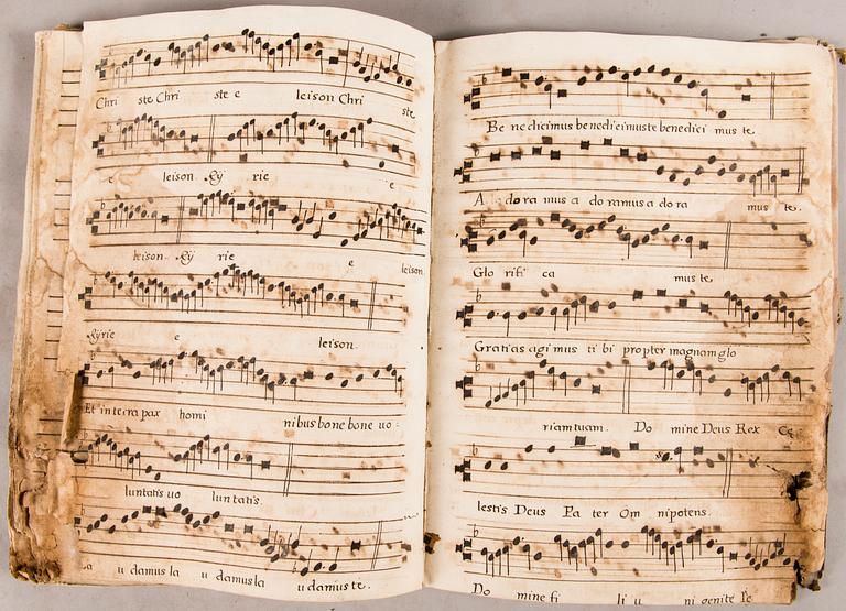 CHANSONNIER, pergament, ca 1500-1600-tal.