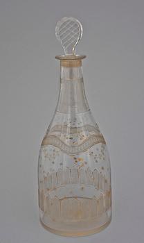 KARAFF, glas, empire, 1800-talets första hälft.