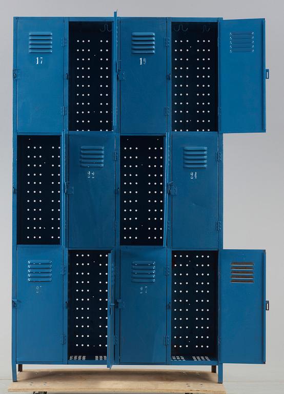 INDUSTRISKÅP, klädskåp/förvaring, metall, 1900-tal.