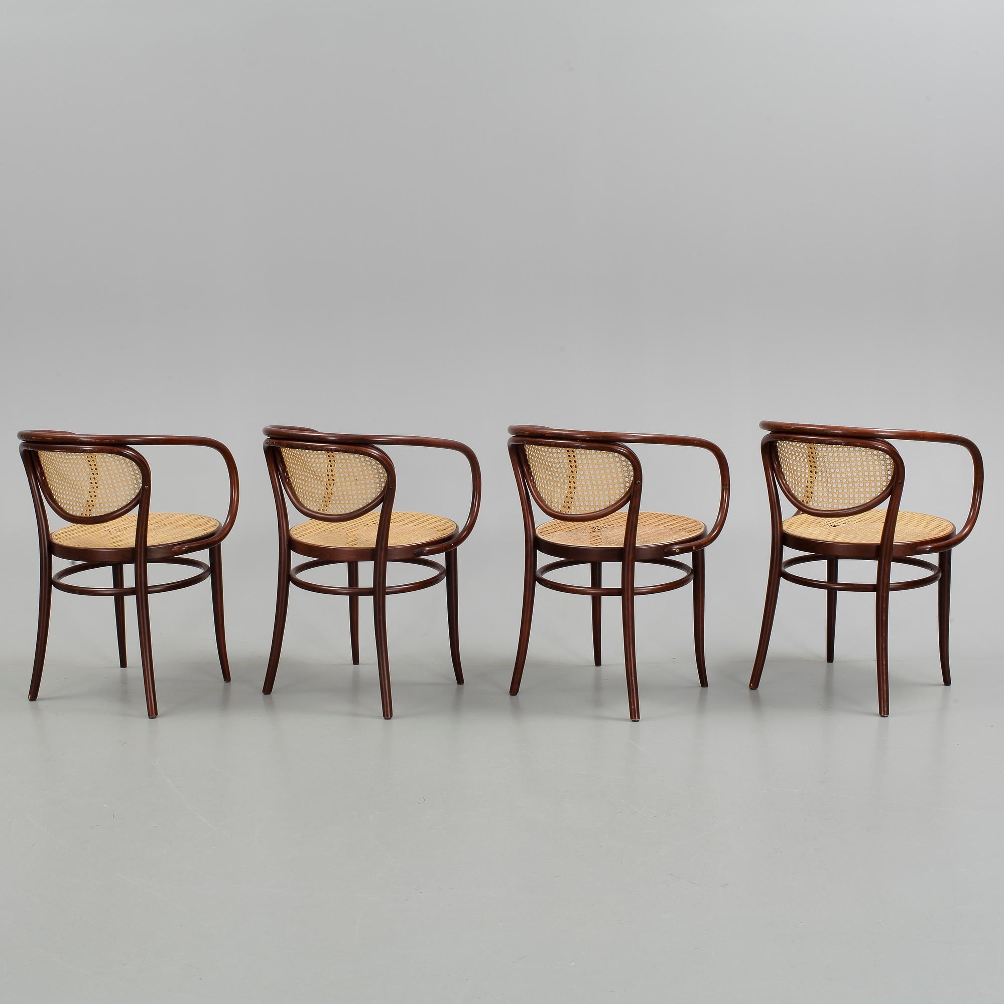 KARMSTOLAR, 4 st, Thonet, "Thonet 80", 1900-talets slut.