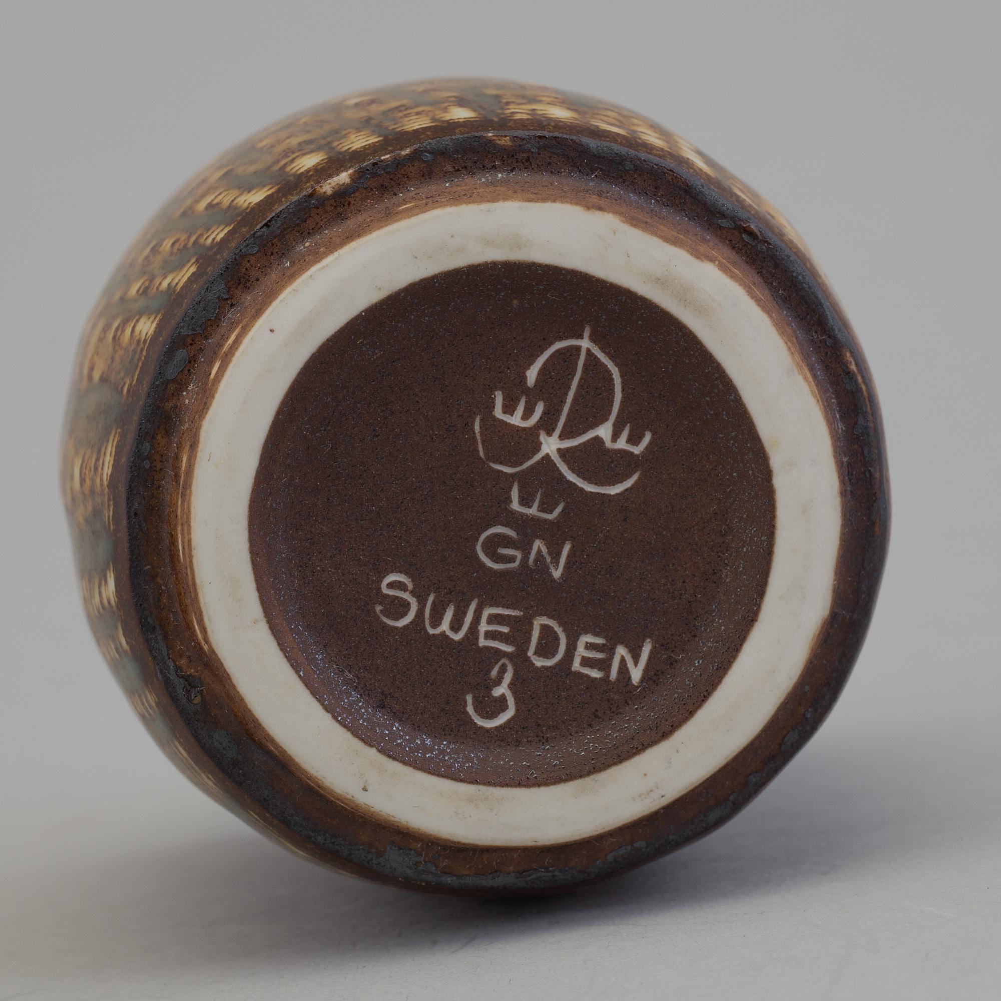 3 stoneware vases by Gunnar Nylund for Rörstrand.