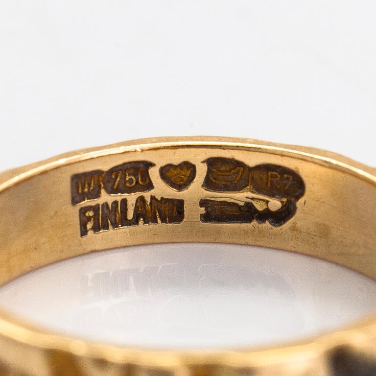 Björn Weckström, an 18K gold ring. Lapponia 1970.