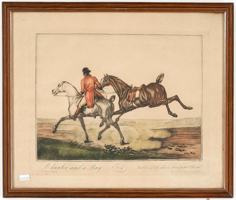 FÄRGETSNING, efter Carle & Horace Vernet, etsad av Charles François Gabriel Levachez, senare avdrag 18/1900-tal.