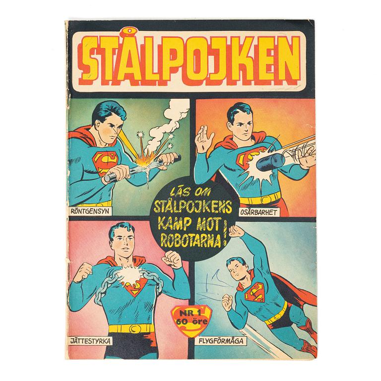 Comic book, “Stålpojken”, No 1.