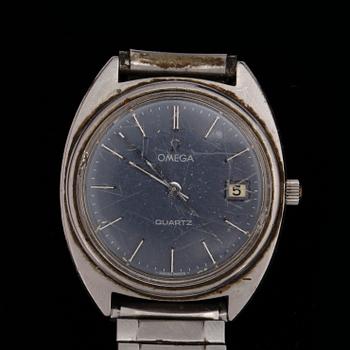 ARMBANDSUR, herr, 3st, stål och doublé Omega och Seiko, 1950-70-tal.