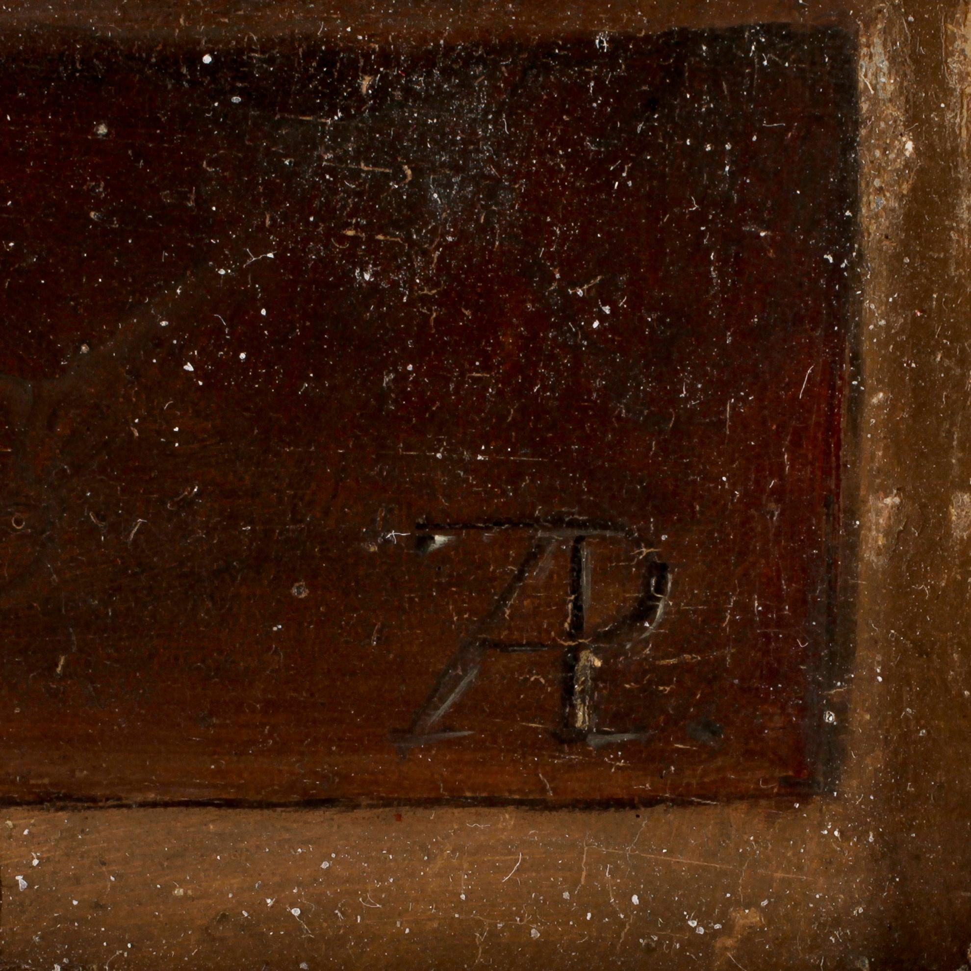 ANNA PLAGEMAN, olja på plåt, monogramsign.