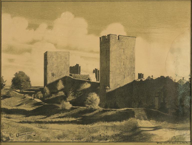 Louis Sparre, "Norderport", "Österport", "Södra muren", "Norra muren".