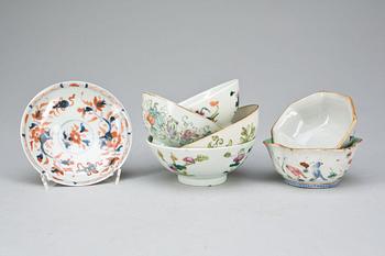 PARTI PORSLIN, 7 delar, Kina 1800-tal.