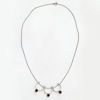 Elis Kauppi, A silver and smoky quartz necklace. Kupittaan kulta, Turku 1961.