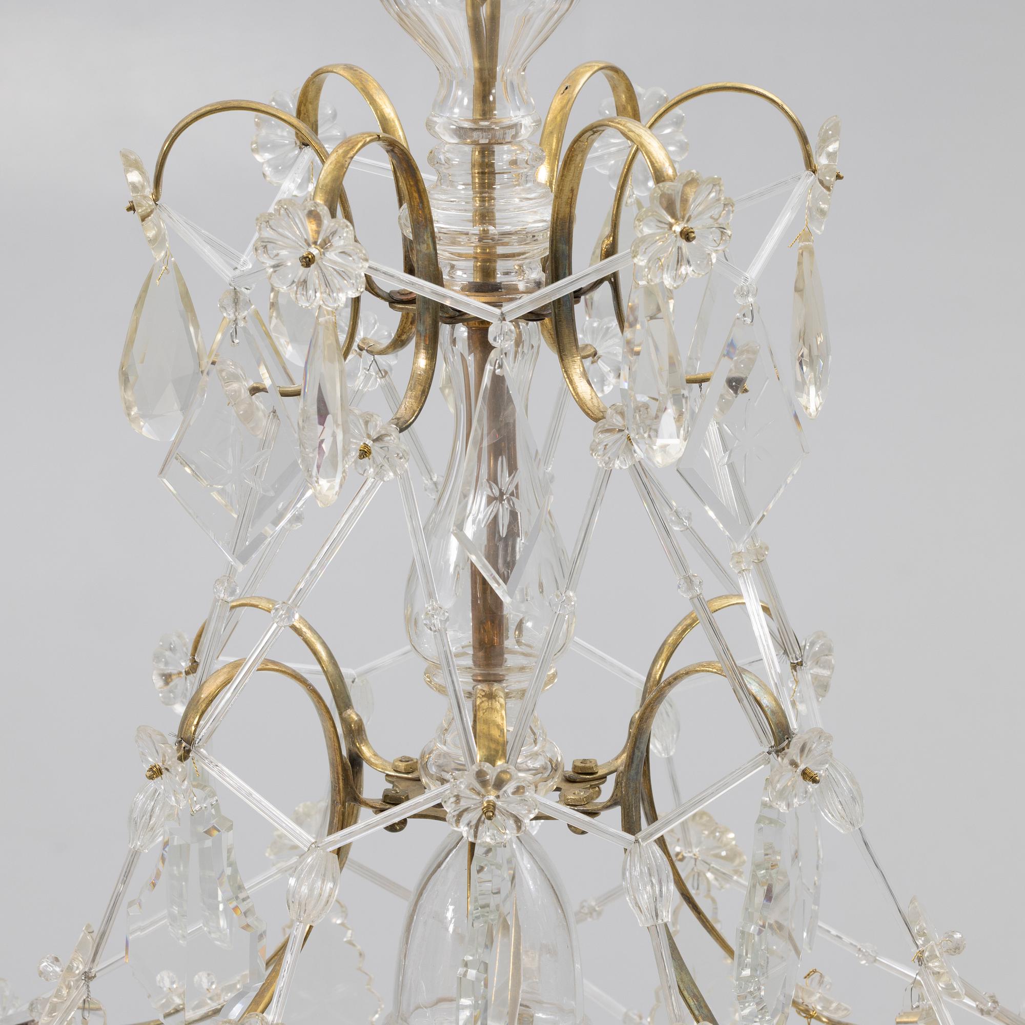 Chandelier for six lights, Rococo, 18th century.