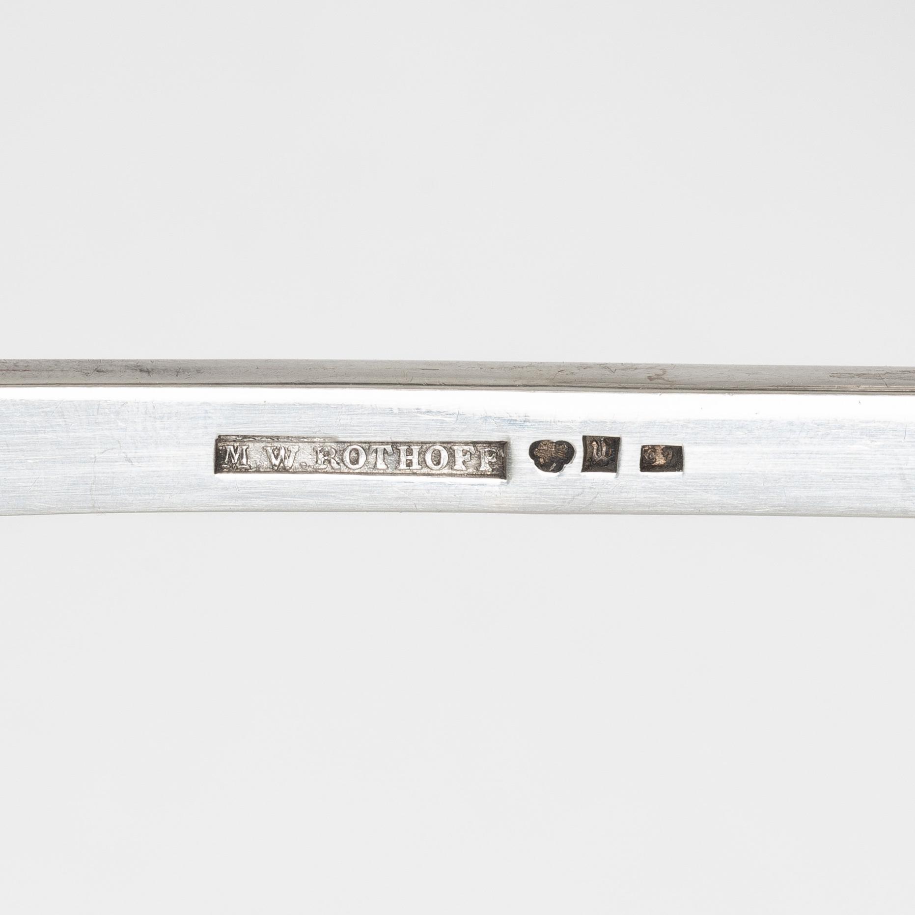 A silver soup ladle and creamer, Sweden, 1867-1905.
