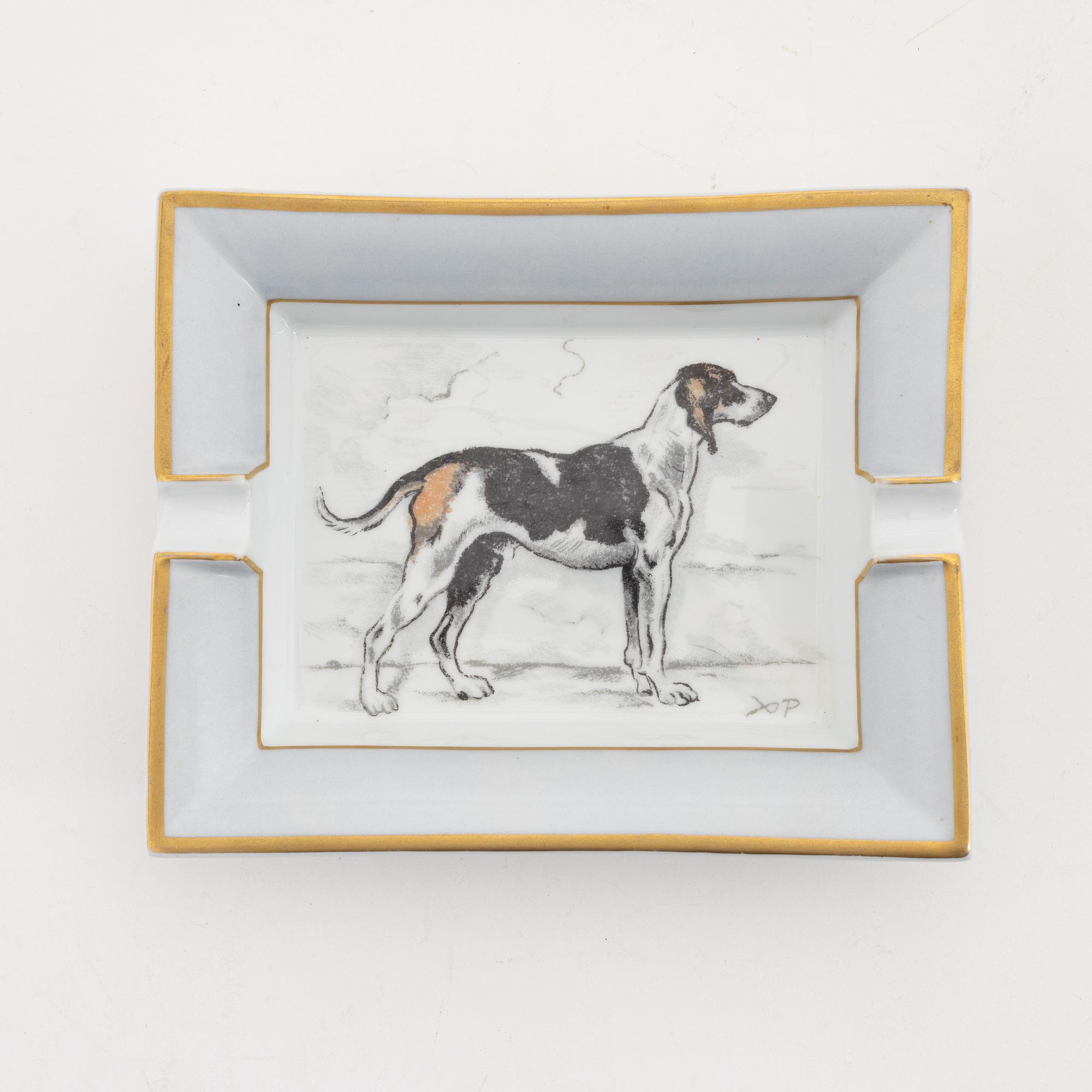 Hermès, askfat, porslin.