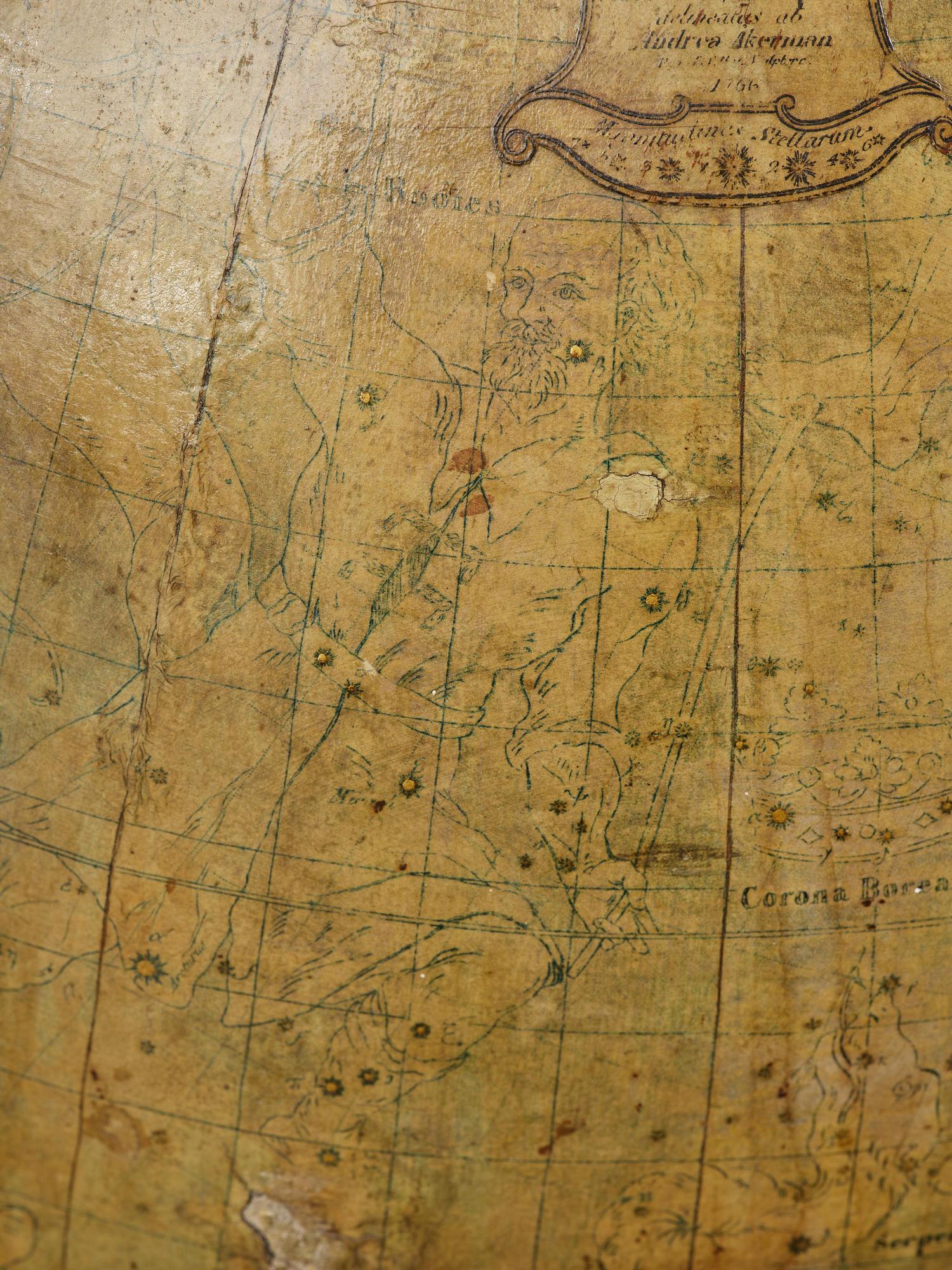 A celestial globe by A. Åkerman (manufacturer of globes in Uppsala 1759-78), 1766.