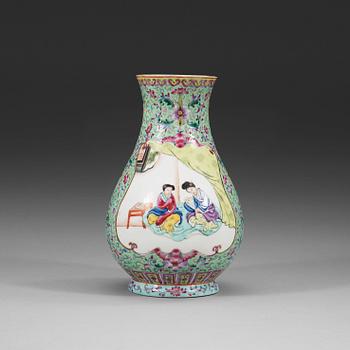 308. A famille rose vase, 20th Century, with seal mark in red.