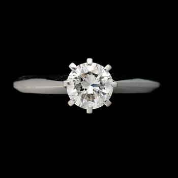 A RING, brilliant cut diamond, 18K white gold. Westerback, Helsinki 1973.