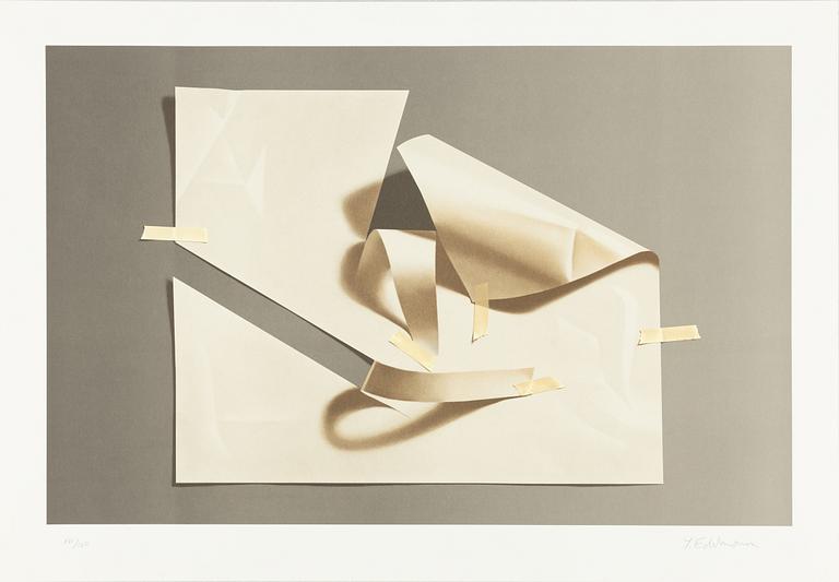 Yrjö Edelmann, "Paper objects with scotch".