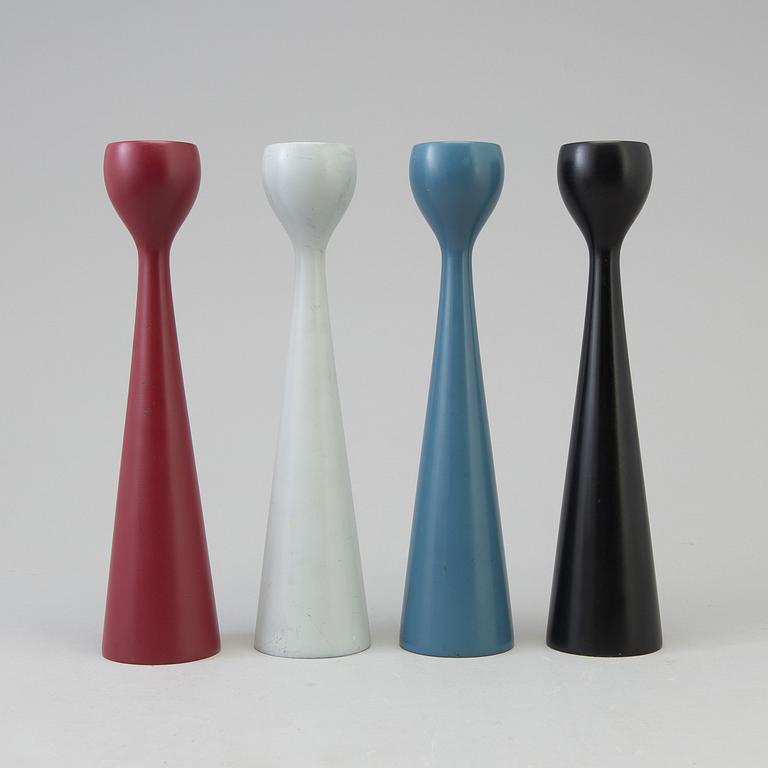 E BARCHMANN, ljusstakar, fyra stycken, Lidingö, Sverige, 1960-tal.