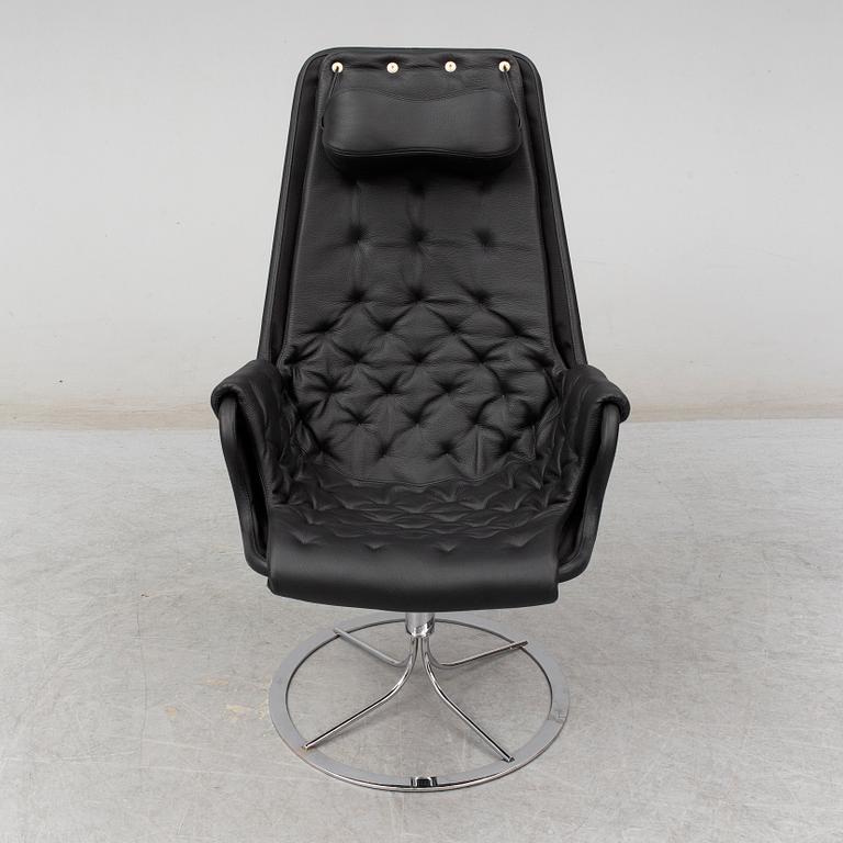 BRUNO MATHSSON, a black leather 'Jetson' easy chair from Dux, 21st Century.