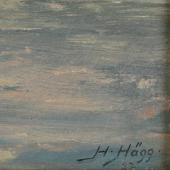 HERMAN HÄGG, olja på pannå, sign.