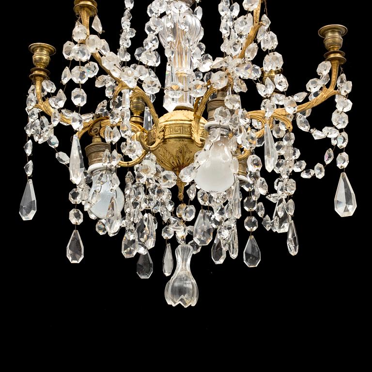 A 19th century Oscarian chandelier.