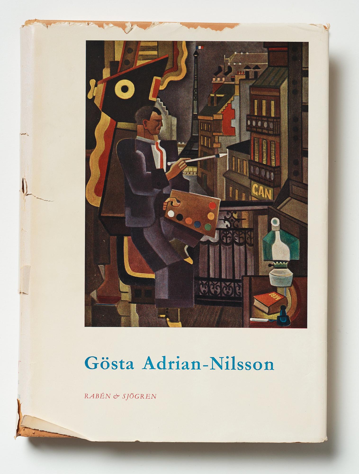 Gösta Adrian-Nilsson, Book, "Gösta Adrian-Nilsson" by Nils Lindgren, with original drawing by GAN.