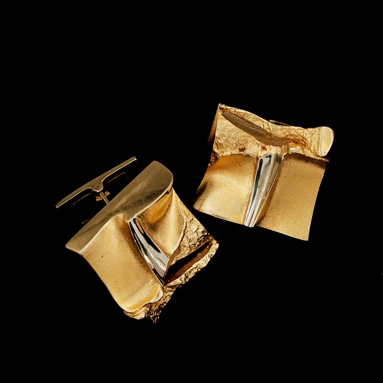 MANSCHETTKNAPPAR, ett par, 18k guld, Lapponia, Finland, 1979. Vikt 17g.