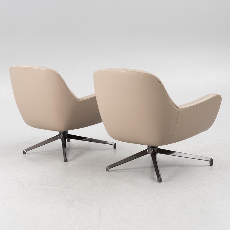 Rodolfo Dordoni, armchairs, a pair, "Jensen", Minotti.