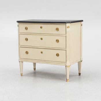 A Gustavian style chest of drawers, mid-20th Century.