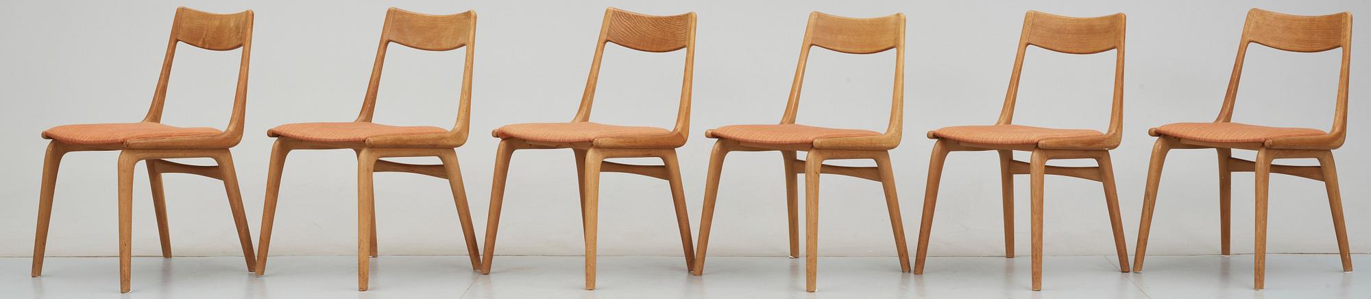 STOLAR, 6 st, Slagelse möbelvaerk, Danmark, 1950/60-tal.