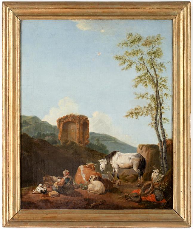 OKÄND KONSTNÄR, olja på duk, 1700/1800-tal.