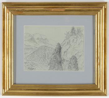 Gunnar Widforss · GUNNAR WIDFORSS, blyertsteckning, signerad.