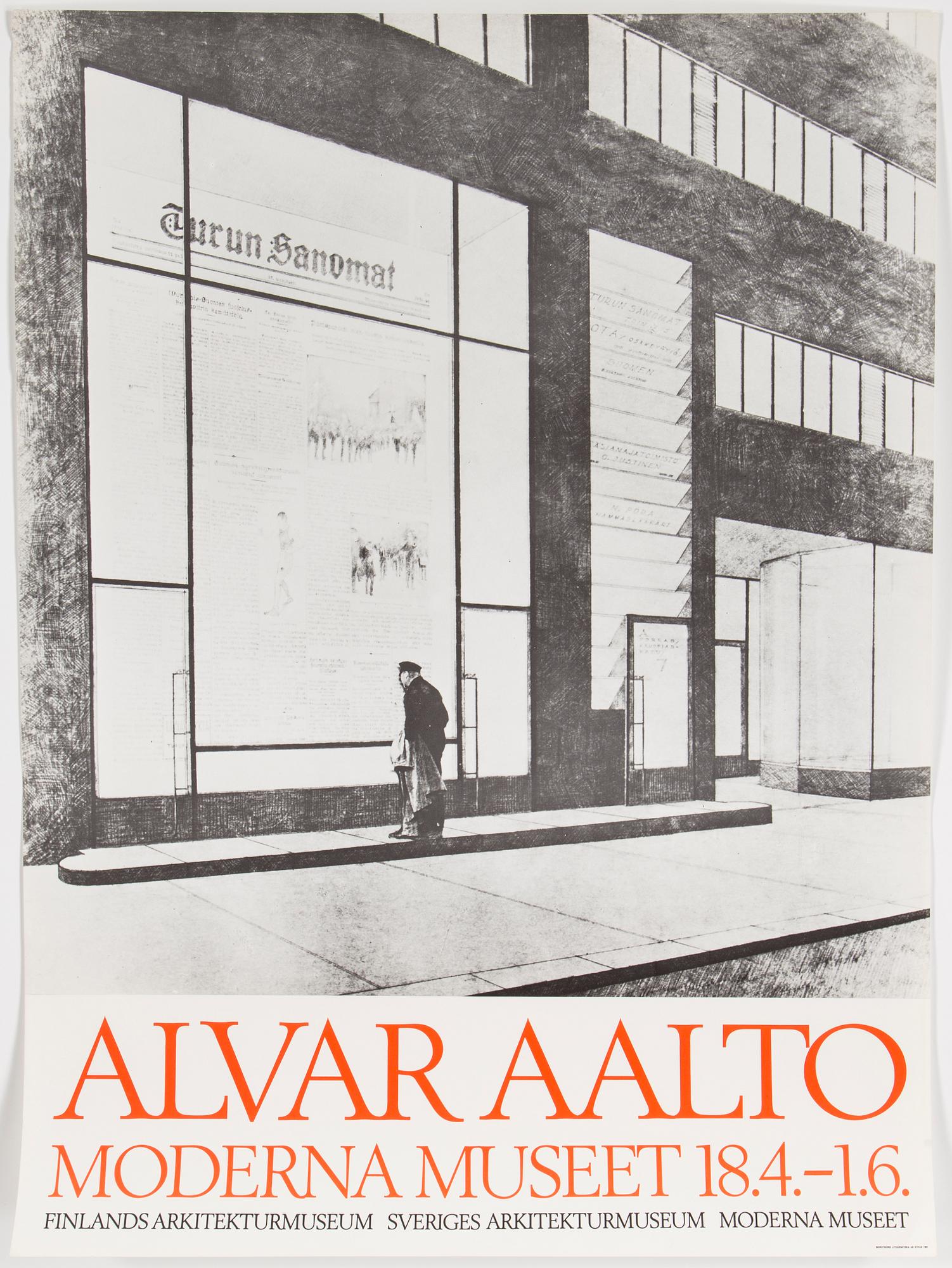 MODERNA MUSEET, utställningsaffischer, 7 stycken, 1960 - tal och framåt.