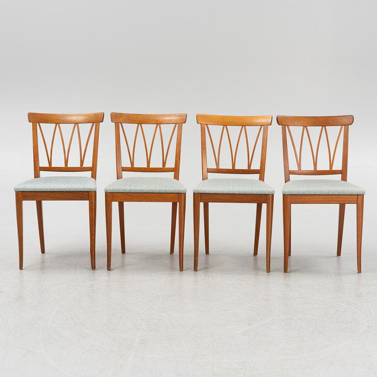 Carl Malmsten, four 'Pyramid' mahogany chairs, second half of the 20th century.