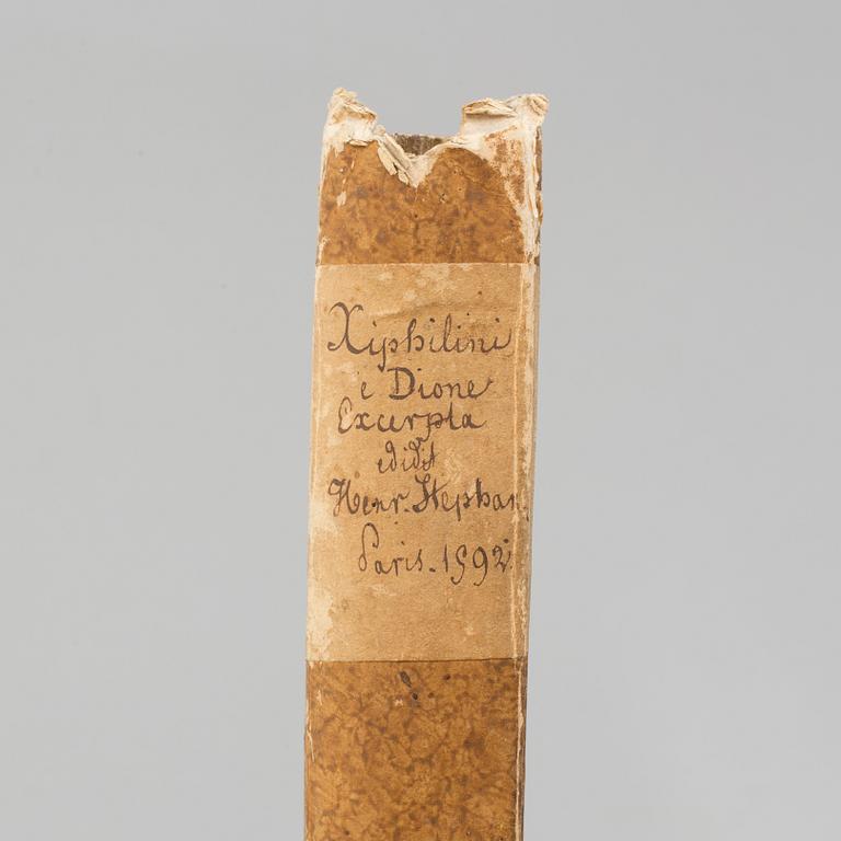 BOOK, Epitome to Dio Cassius, Estienne, 1592.