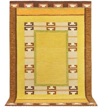 Ingegerd Silow, a flat weave carpet, signed IS, c. 200 x 136 cm.