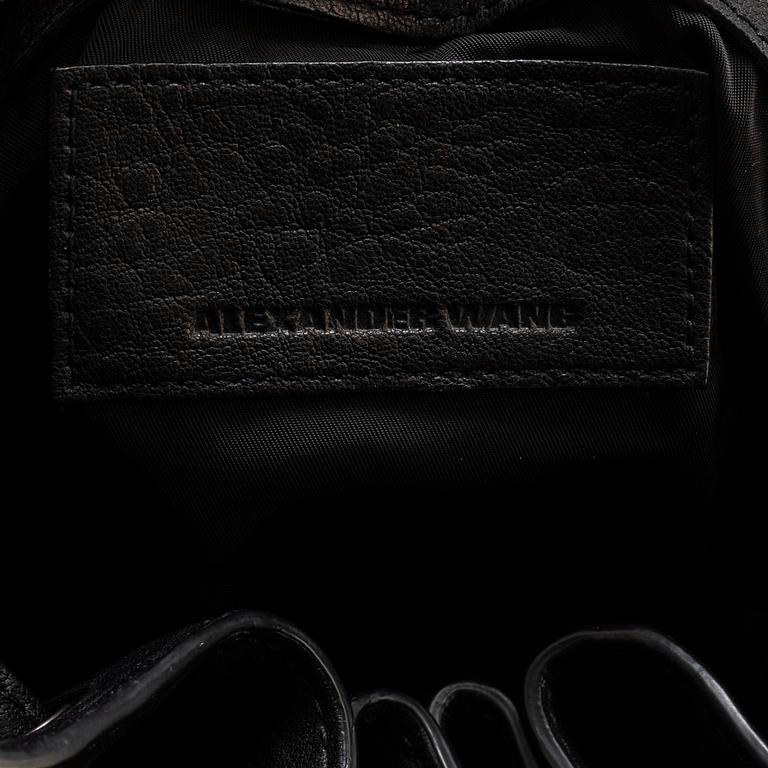 ALEXANDER WANG, 'Diego' leather and studs bucket bag.