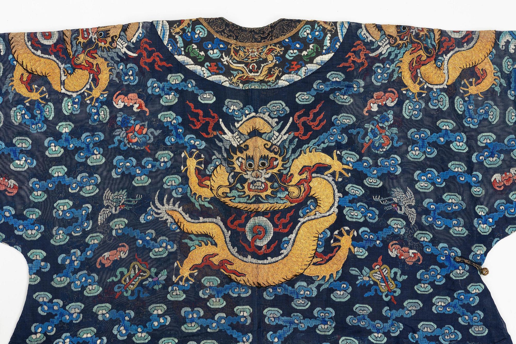 Rock, Jifu, broderad väv, Qingdynastin, 1800-tal.