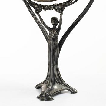 Württembergische Metallwarenfabrik (WMF), an Art Nouveau table mirror, early 20th century.