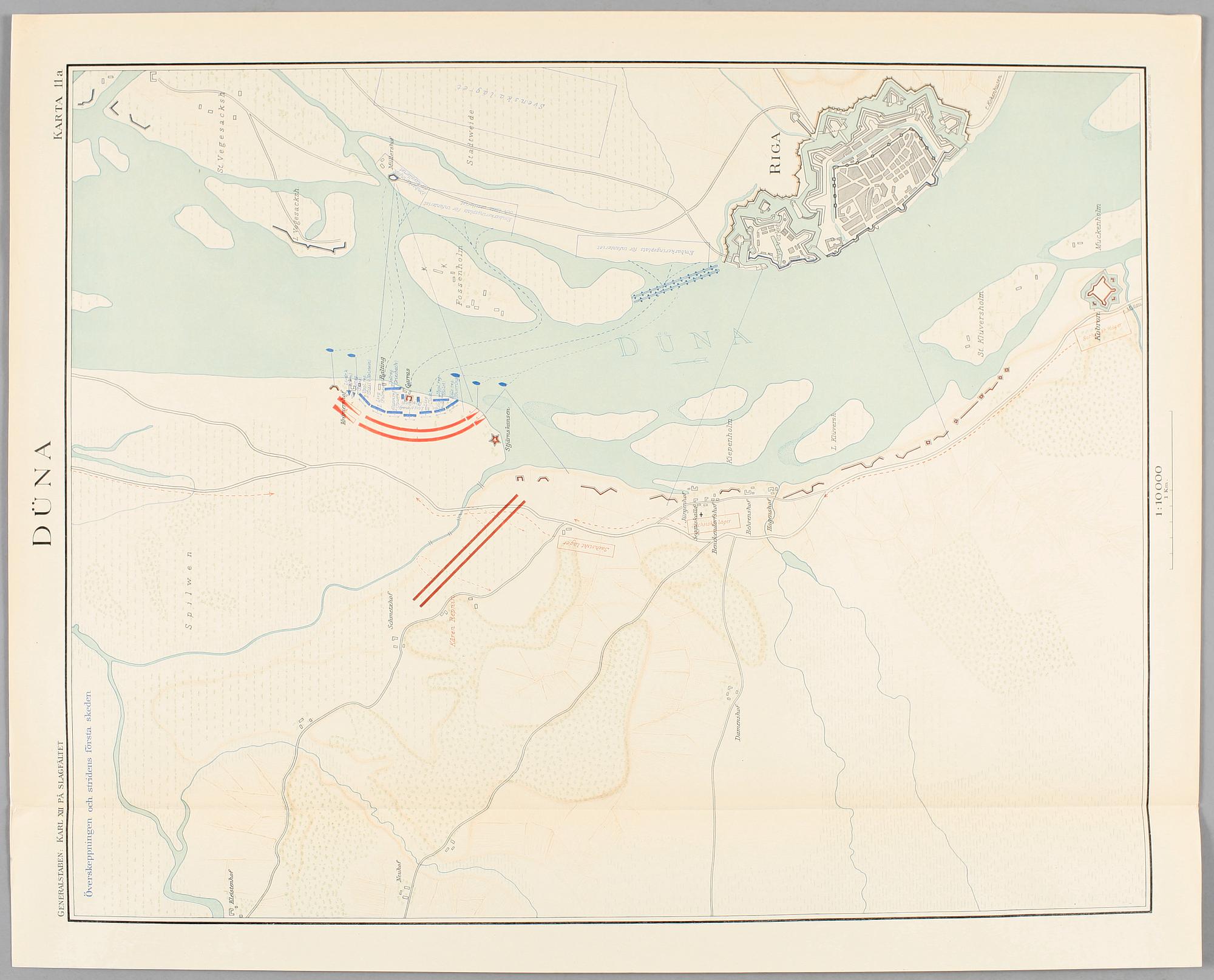 KARTOR OCH PLANSCHER I MAPP, bla "Karl XII på slagfältet", Norstedt & Söner, Stockholm 1918.